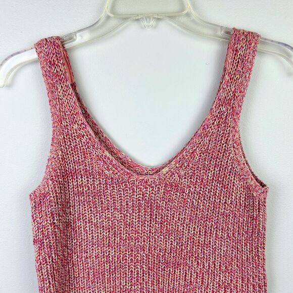 John & Jenn By Line Peta Knit Tank Top Sweater Shirt Rainbow Prism Pink Multi XS - Picture 3 of 10